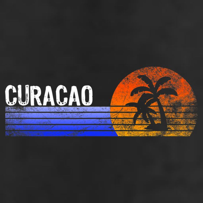 Curacao Vacation Retro Souvenir Sunset Vintage Trip Curacao Hat