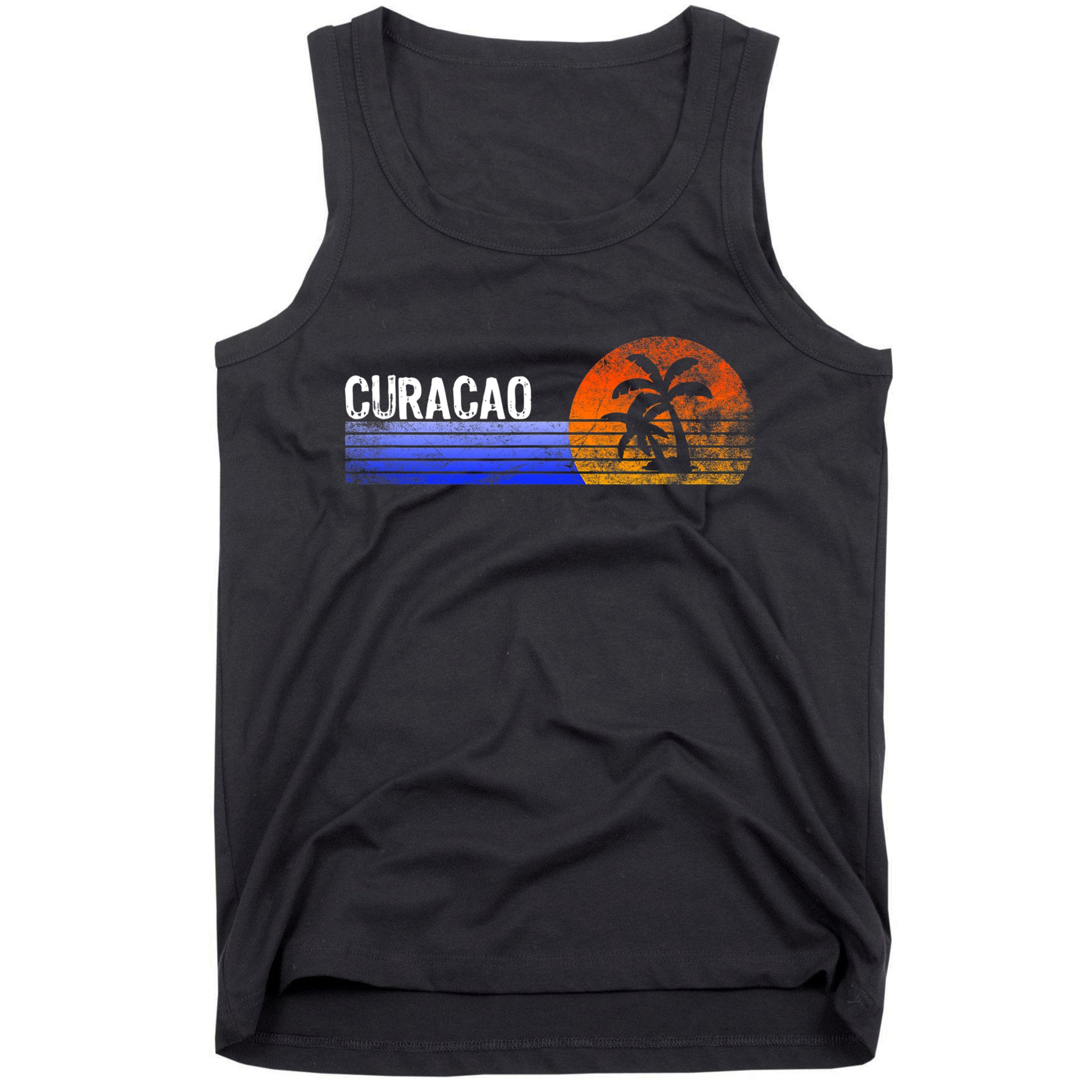 Curacao Vacation Retro Souvenir Sunset Vintage Trip Curacao Tank Top