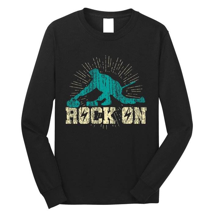 Curling Vintage Rock On Funny Winter Sports Fan Long Sleeve Shirt