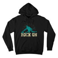 Curling Vintage Rock On Funny Winter Sports Fan Tall Hoodie