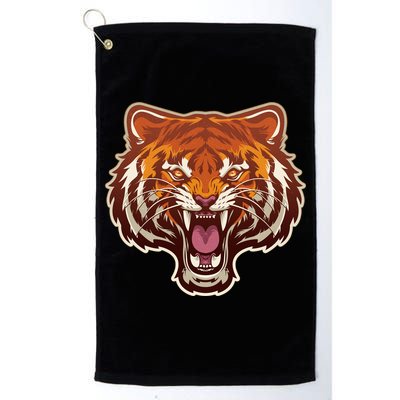Cool Vintage Roaring Growling Bengal Tiger Golf Towel