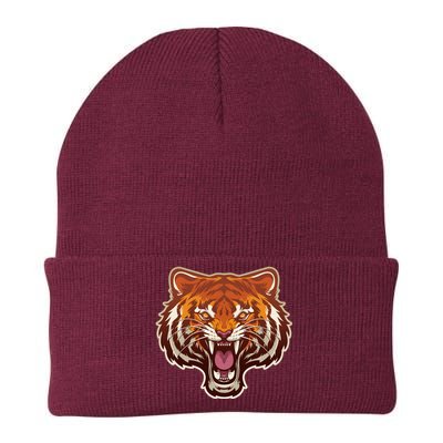 Cool Vintage Roaring Growling Bengal Tiger Knit Cap Winter Beanie