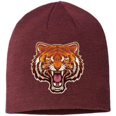 Cool Vintage Roaring Growling Bengal Tiger Sustainable Beanie