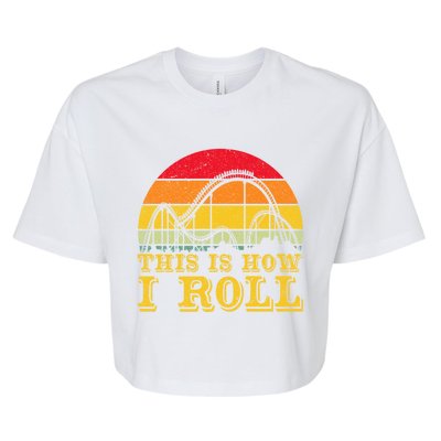 Cool Vintage Roller Coaster Amuset Park Lover Cool Gift Bella+Canvas Jersey Crop Tee