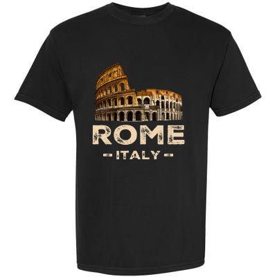 Cool Vintage Roma Italia Colosseum Souvenirs Rome Italy Garment-Dyed Heavyweight T-Shirt