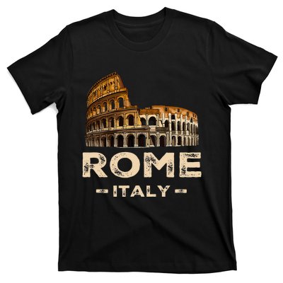 Cool Vintage Roma Italia Colosseum Souvenirs Rome Italy T-Shirt