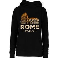 Cool Vintage Roma Italia Colosseum Souvenirs Rome Italy Womens Funnel Neck Pullover Hood