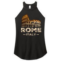 Cool Vintage Roma Italia Colosseum Souvenirs Rome Italy Women's Perfect Tri Rocker Tank