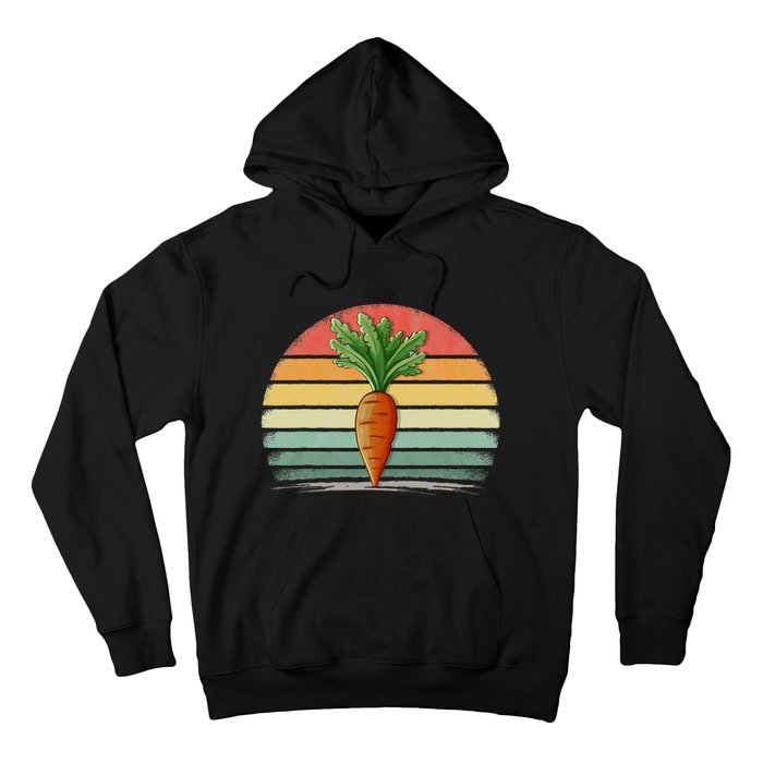 Carrots Vegetable Retro Style Distressed Vintage Carrots Hoodie