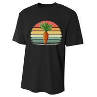 Carrots Vegetable Retro Style Distressed Vintage Carrots Performance Sprint T-Shirt