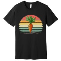 Carrots Vegetable Retro Style Distressed Vintage Carrots Premium T-Shirt