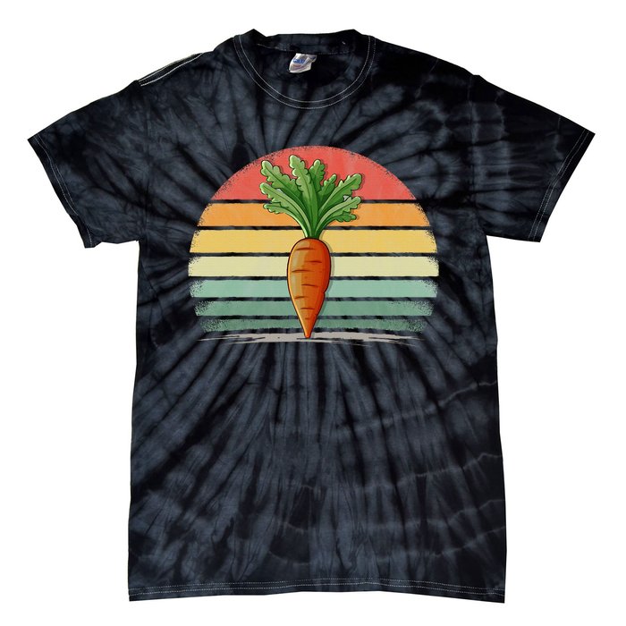 Carrots Vegetable Retro Style Distressed Vintage Carrots Tie-Dye T-Shirt