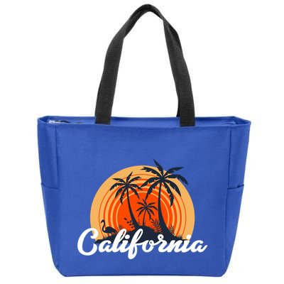 California Vintage Retro Style For California Lovers Meaningful Gift Zip Tote Bag