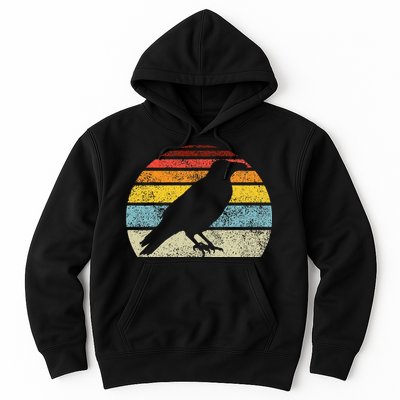 Crow Vintage Raven Gothic Retro Bird Lover Hoodie