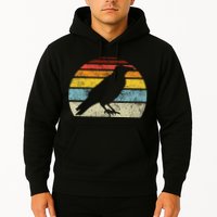 Crow Vintage Raven Gothic Retro Bird Lover Hoodie