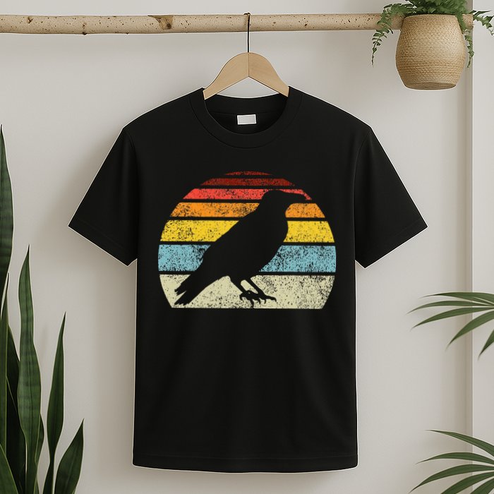 Crow Vintage Raven Gothic Retro Bird Lover T-Shirt