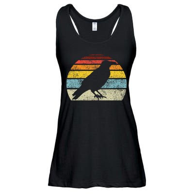 Crow Vintage Raven Gothic Retro Bird Lover Ladies Essential Flowy Tank