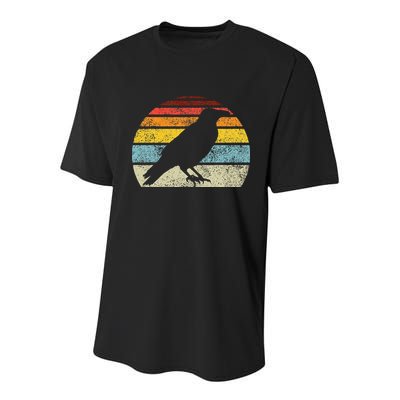 Crow Vintage Raven Gothic Retro Bird Lover Youth Performance Sprint T-Shirt