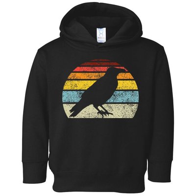 Crow Vintage Raven Gothic Retro Bird Lover Toddler Hoodie