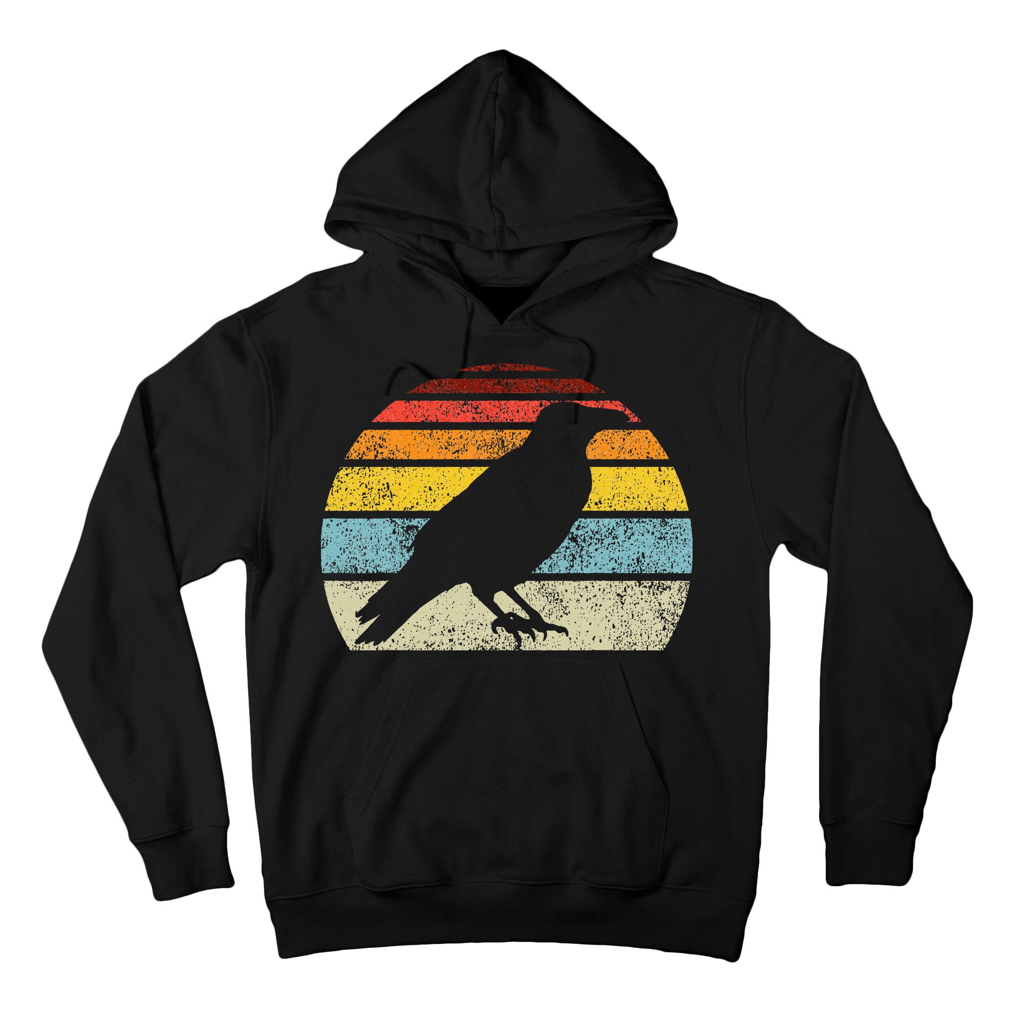 Crow Vintage Raven Gothic Retro Bird Lover Tall Hoodie