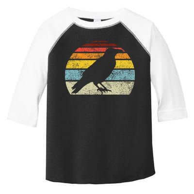 Crow Vintage Raven Gothic Retro Bird Lover Toddler Fine Jersey T-Shirt