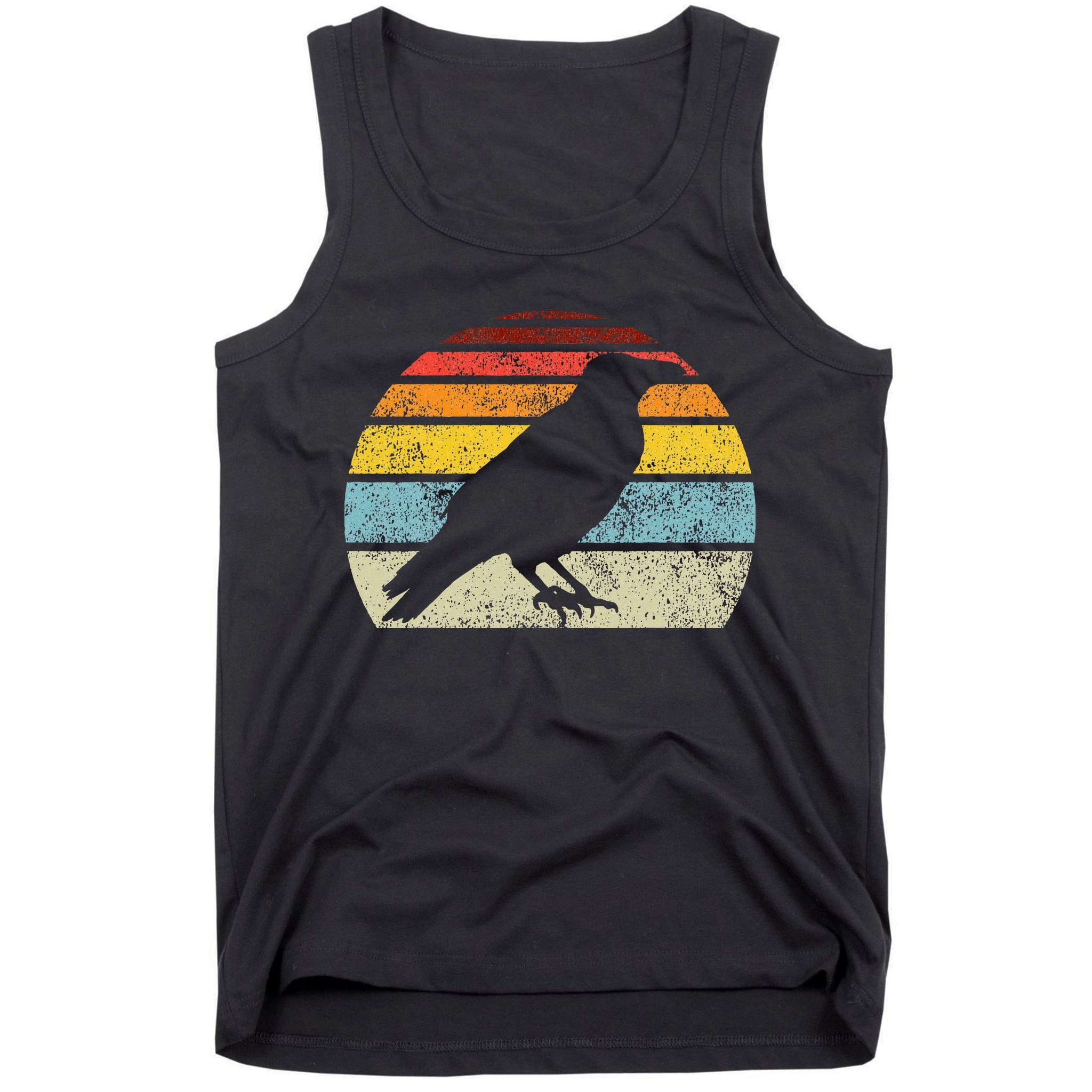 Crow Vintage Raven Gothic Retro Bird Lover Tank Top