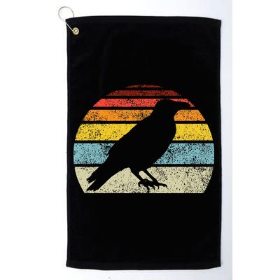 Crow Vintage Raven Gothic Retro Bird Lover Golf Towel
