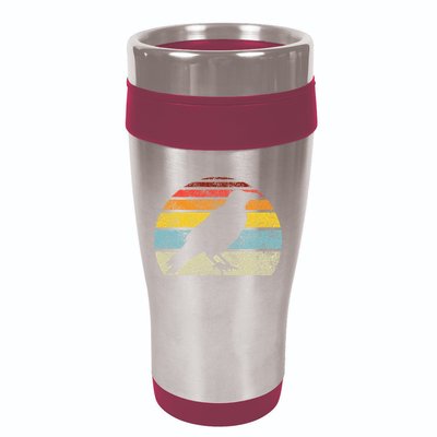 Crow Vintage Raven Gothic Retro Bird Lover 16oz Travel Tumbler