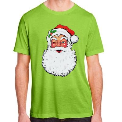 Cool Vintage Retro Christmas Santa Claus Face Funny Gift Adult ChromaSoft Performance T-Shirt