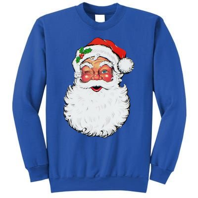 Cool Vintage Retro Christmas Santa Claus Face Funny Gift Sweatshirt