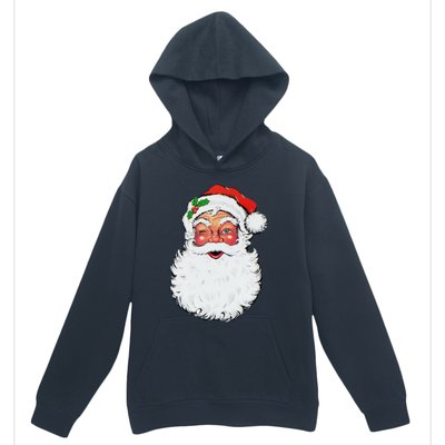 Cool Vintage Retro Christmas Santa Claus Face Funny Gift Urban Pullover Hoodie