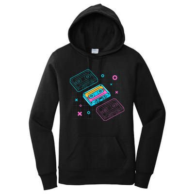 Cassettes Vaporwave Retrowave Synthwave Retro Vintage Women's Pullover Hoodie