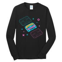 Cassettes Vaporwave Retrowave Synthwave Retro Vintage Tall Long Sleeve T-Shirt