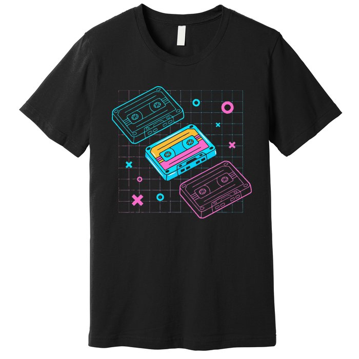 Cassettes Vaporwave Retrowave Synthwave Retro Vintage Premium T-Shirt