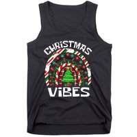 CHRISTMAS VIBES Rainbow Funny Xmas Pajama Tank Top