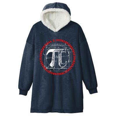 Cool Vintage Retro Pi 3 14 Mathmeaningful Giftematics Birthmeaningful Giftday Fu Hooded Wearable Blanket