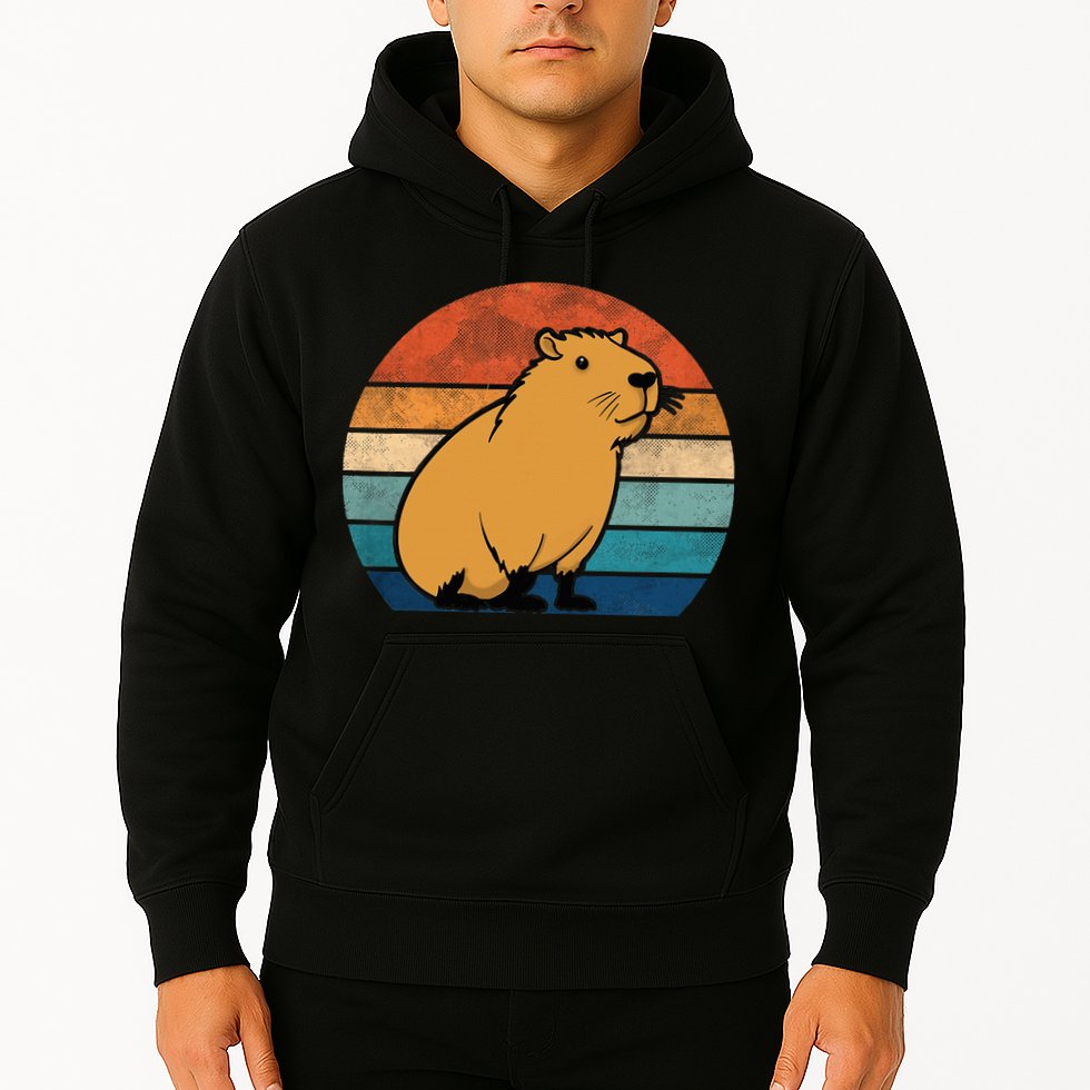 Capybara Vintage Rodent Funny Capybara Hoodie