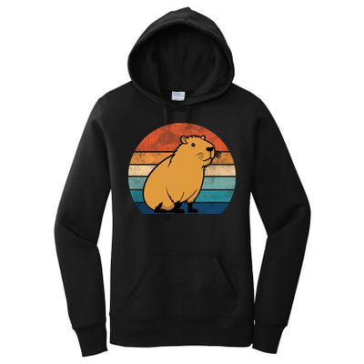 Capybara Vintage Rodent Funny Capybara Women's Pullover Hoodie