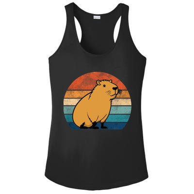 Capybara Vintage Rodent Funny Capybara Ladies PosiCharge Competitor Racerback Tank