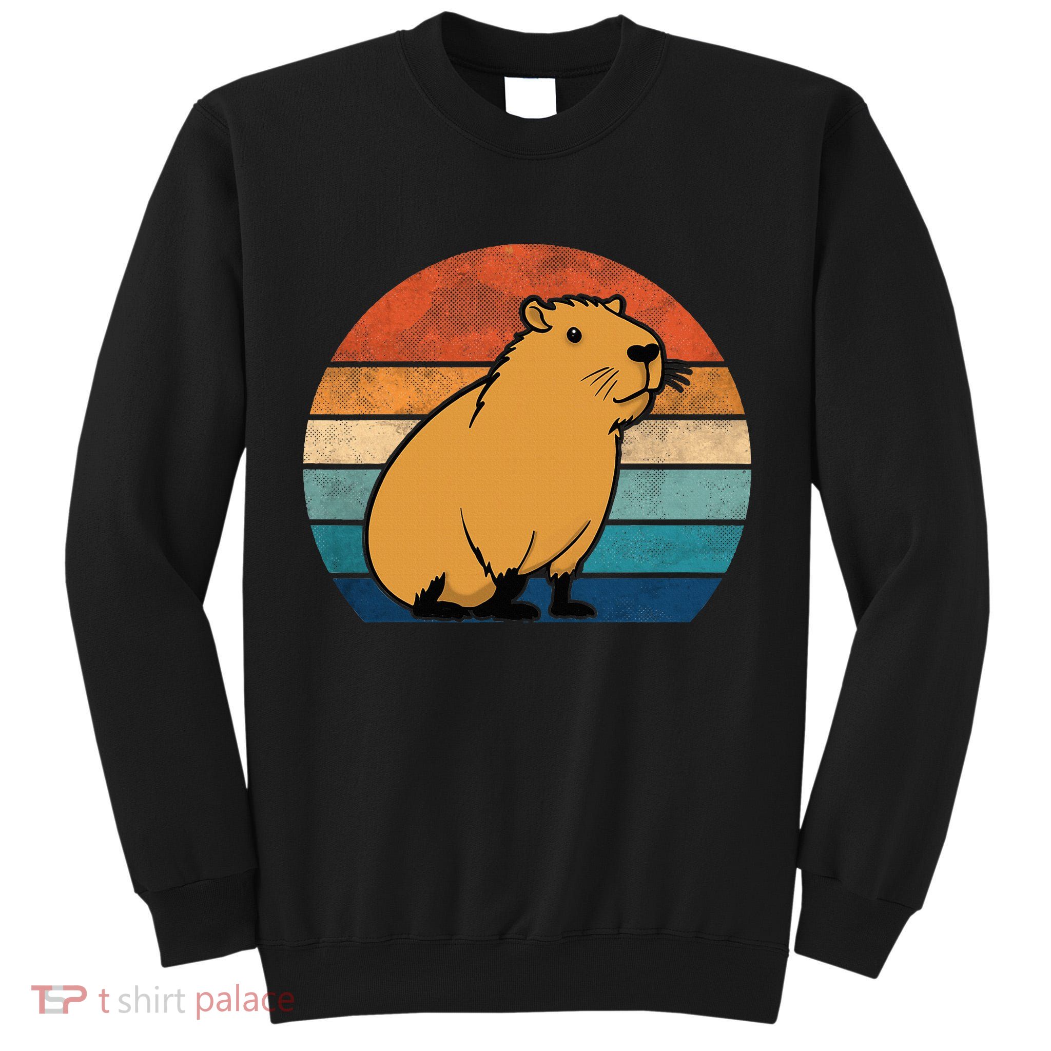 Capybara Vintage Rodent Funny Capybara Tall Sweatshirt