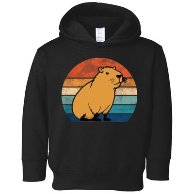 Capybara Vintage Rodent Funny Capybara Toddler Hoodie