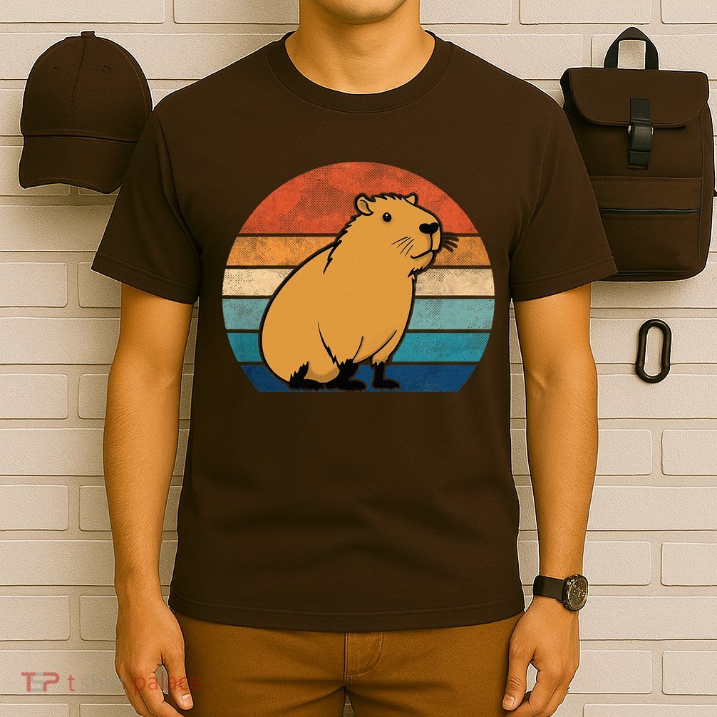 Capybara Vintage Rodent Funny Capybara T-Shirt