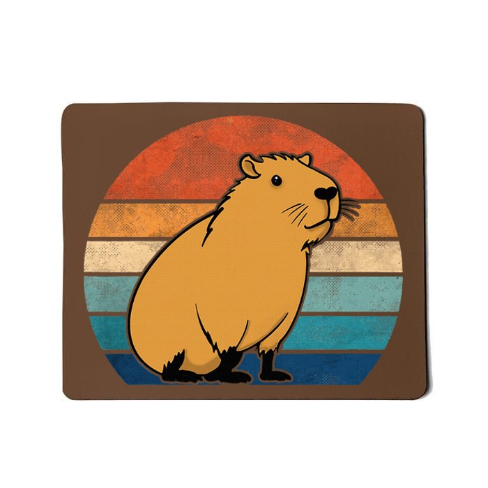 Capybara Vintage Rodent Funny Capybara Mousepad