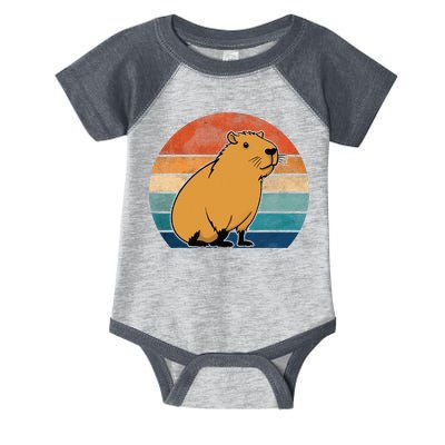 Capybara Vintage Rodent Funny Capybara Infant Baby Jersey Bodysuit