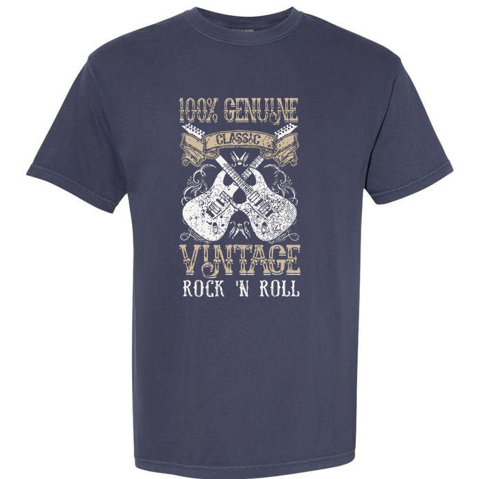 Classic Vintage Rock N Roll Music Guitars Gift Garment-Dyed Heavyweight T-Shirt