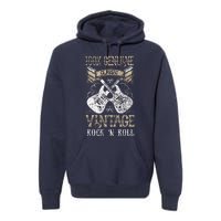 Classic Vintage Rock N Roll Music Guitars Gift Premium Hoodie