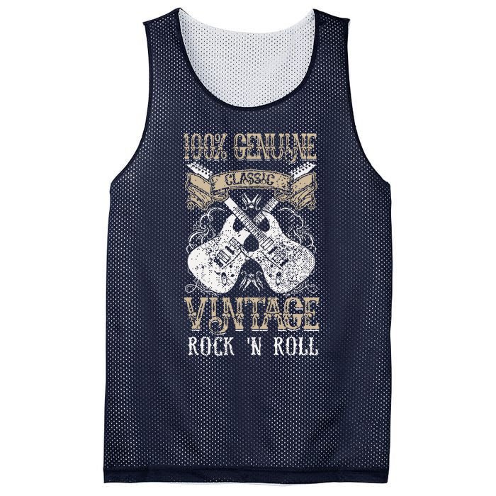 Classic Vintage Rock N Roll Music Guitars Gift Mesh Reversible Basketball Jersey Tank