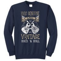 Classic Vintage Rock N Roll Music Guitars Gift Tall Sweatshirt