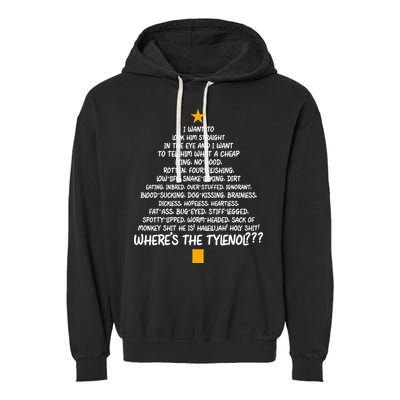 Christmas Vacation Rant  Christmas Tree Garment-Dyed Fleece Hoodie