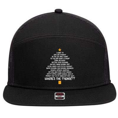 Christmas Vacation Rant  Christmas Tree 7 Panel Mesh Trucker Snapback Hat